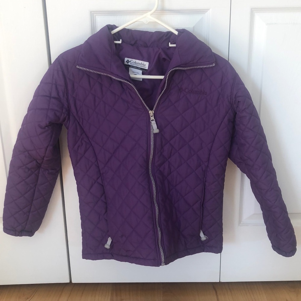 Girls purple Columbia puffer winter coat
